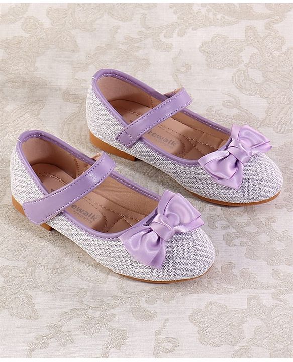 Cute Walk by Babyhug Ballerina with Velcro Closure & Bow Applique - Light Blue