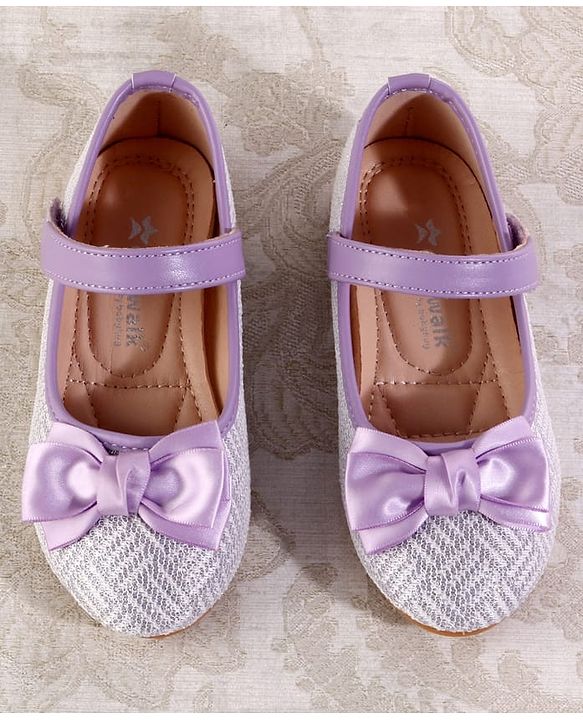 Cute Walk by Babyhug Ballerina with Velcro Closure & Bow Applique - Light Blue