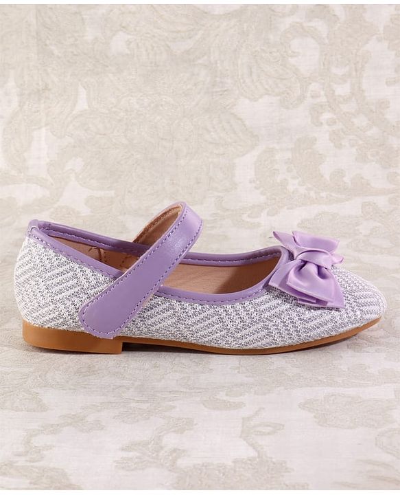 Cute Walk by Babyhug Ballerina with Velcro Closure & Bow Applique - Light Blue