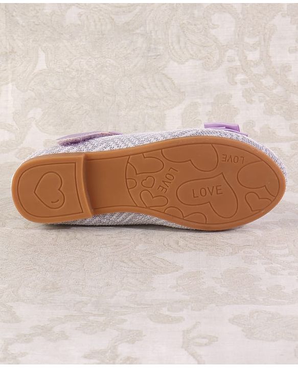 Cute Walk by Babyhug Ballerina with Velcro Closure & Bow Applique - Light Blue