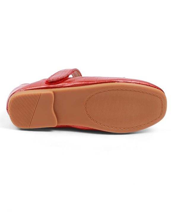 Cute Walk by Babyhug Velcro Closure Ballerina With Heart Applique - Red
