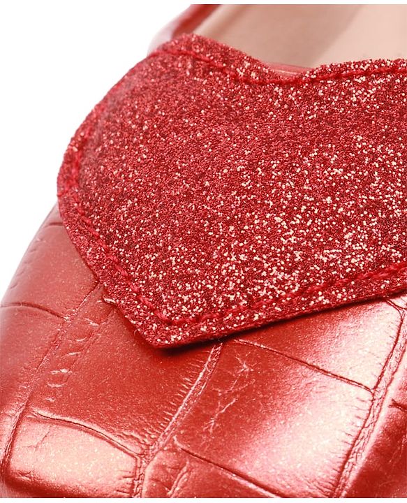 Cute Walk by Babyhug Velcro Closure Ballerina With Heart Applique - Red
