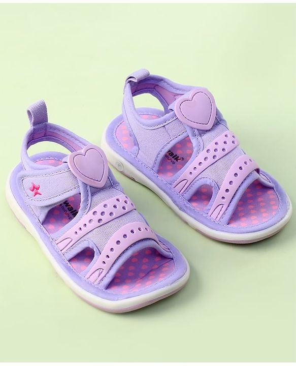 Cute Walk by Babyhug Velcro Closure Sandals - Purple