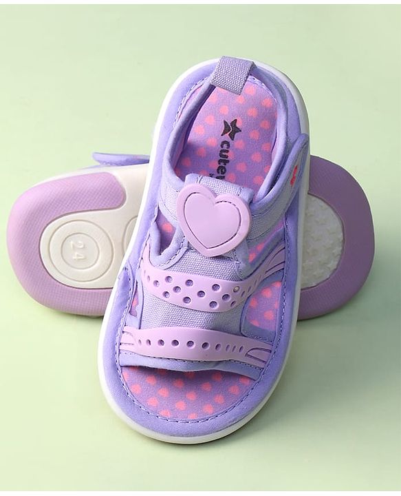 Cute Walk by Babyhug Velcro Closure Sandals - Purple