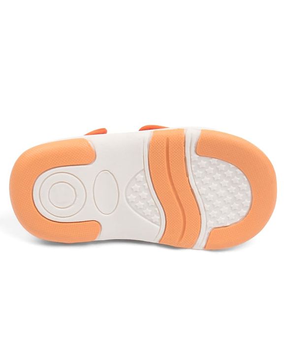 Cute Walk by Babyhug Velcro Closure Sandals with Vehicle Applique - Orange