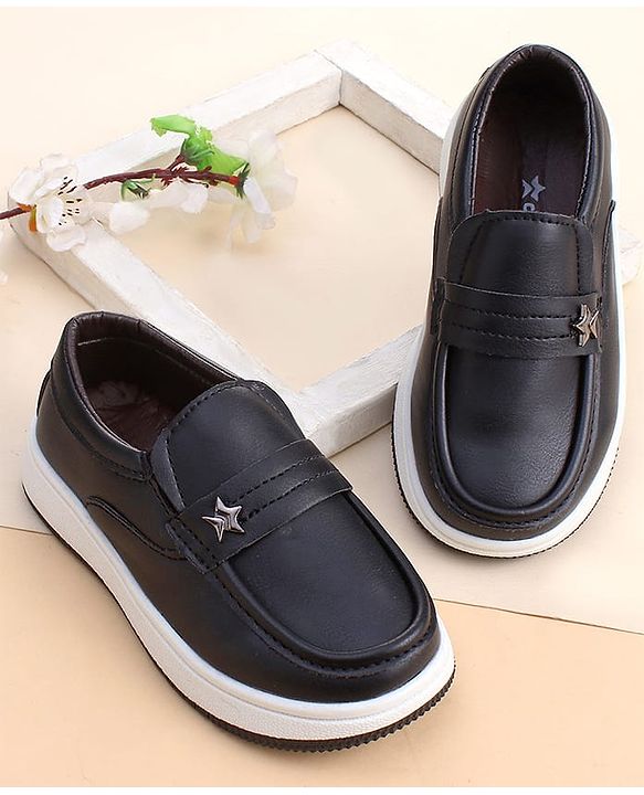 Cute Walk by Babyhug Slip On Solid Color Loafers - Navy Blue