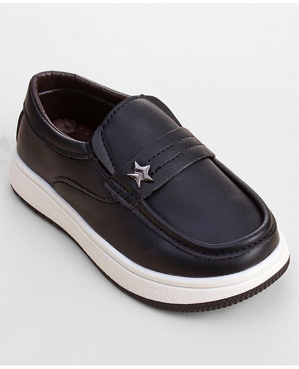 Cute Walk by Babyhug Slip On Solid Color Loafers - Navy Blue