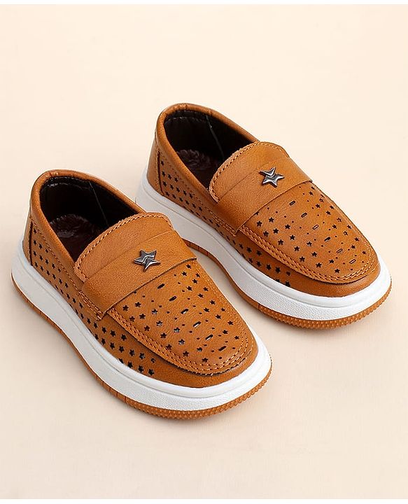 Cute Walk by Babyhug Slip On Solid Loafer - Tan
