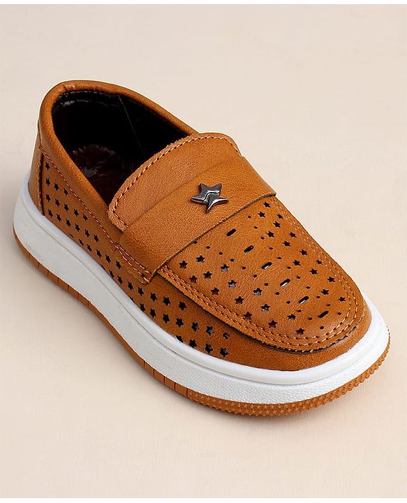 Cute Walk by Babyhug Slip On Solid Loafer - Tan