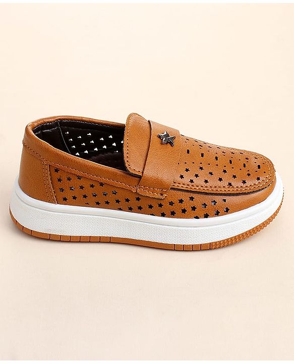Cute Walk by Babyhug Slip On Solid Loafer - Tan