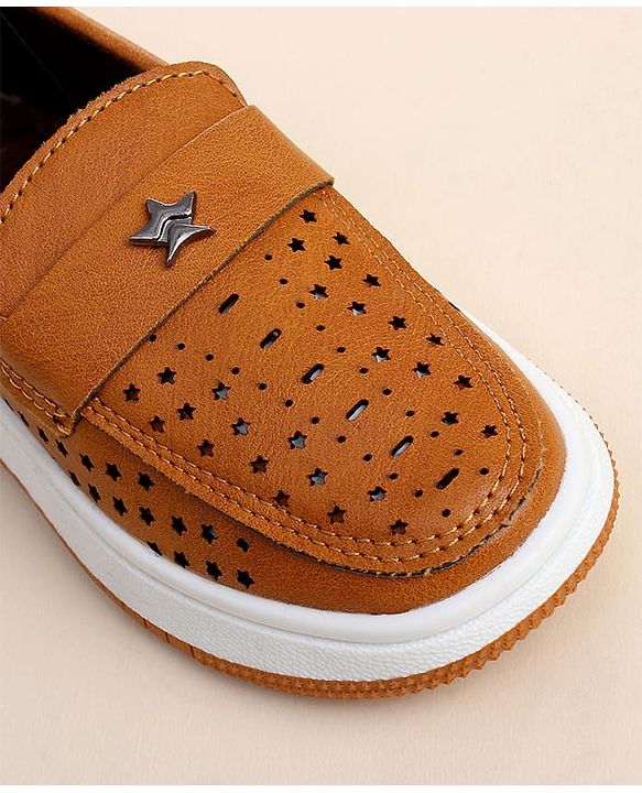 Cute Walk by Babyhug Slip On Solid Loafer - Tan