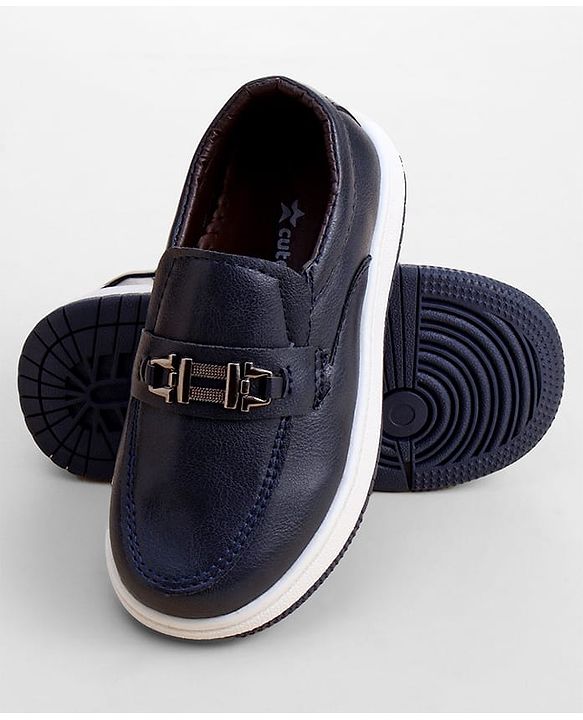Cute Walk by Babyhug Slip On Loafer with Applique - Navy Blue
