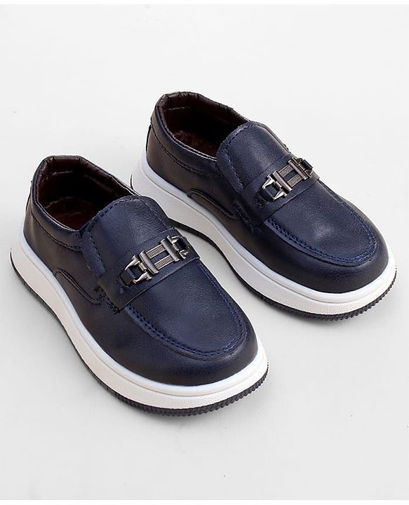 Cute Walk by Babyhug Slip On Loafer with Applique - Navy Blue