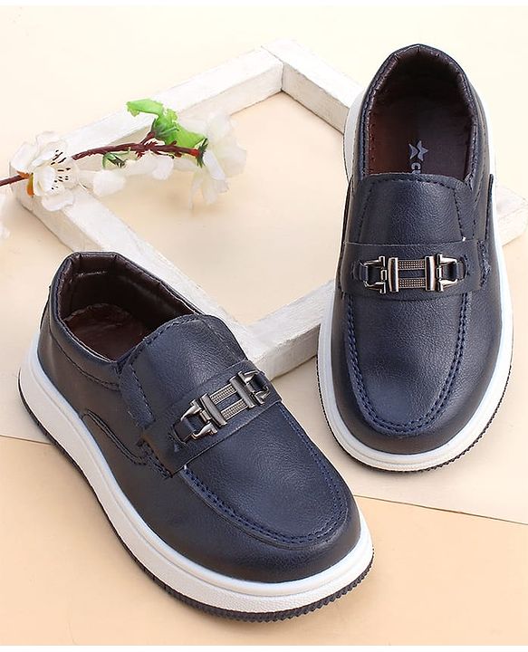 Cute Walk by Babyhug Slip On Loafer with Applique - Navy Blue