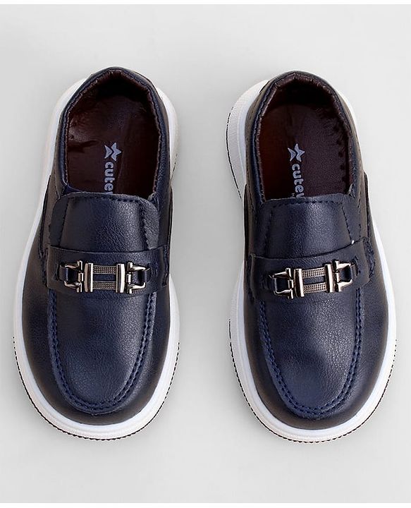 Cute Walk by Babyhug Slip On Loafer with Applique - Navy Blue