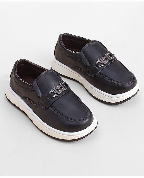 Cute Walk by Babyhug Slip On Loafer with Applique - Black