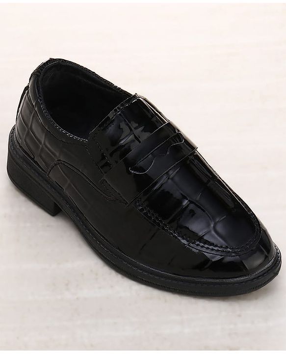 Cute Walk by Babyhug Slip On Solid Oxford Shoes - Black