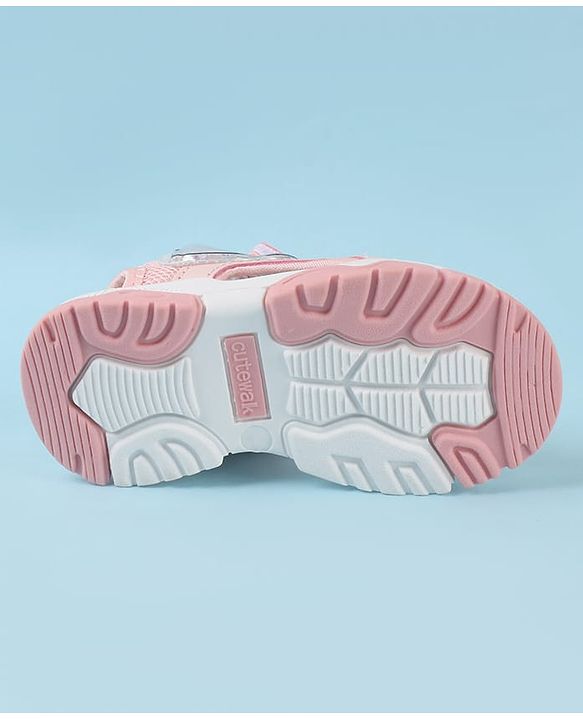 Cute Walk by Babyhug Sandals With Velcro Closure & Bird Design - Pink