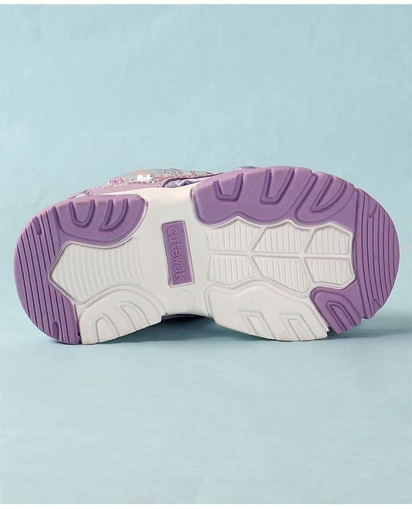 Cute Walk by Babyhug Velcro Closure Sandals With Star Applique - Light Blue