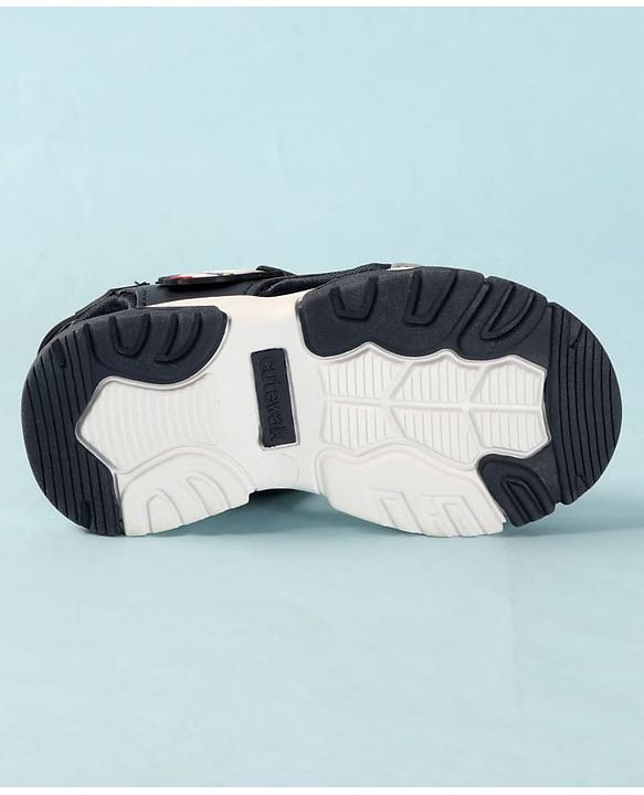 Cute Walk by Babyhug Velcro Closure Sandals With Astronaut Applique - Grey
