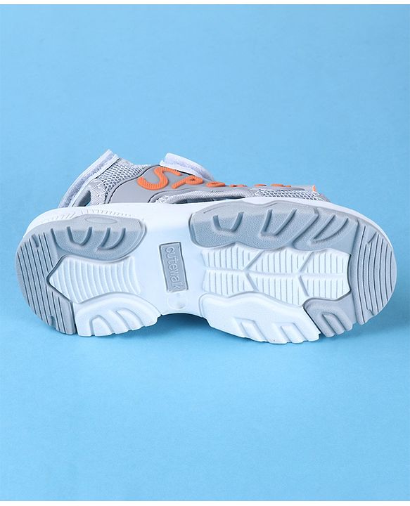 Cute Walk by Babyhug Velcro Closure Sports Printed Sandals - Grey