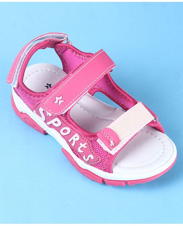 Cute Walk by Babyhug Velcro Closure Sports Printed Sandals - Grey