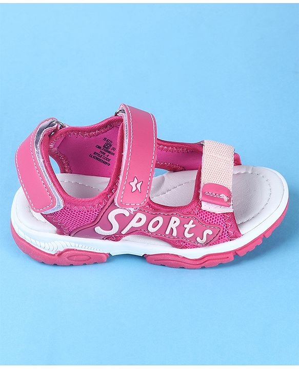 Cute Walk by Babyhug Velcro Closure Sports Printed Sandals - Grey