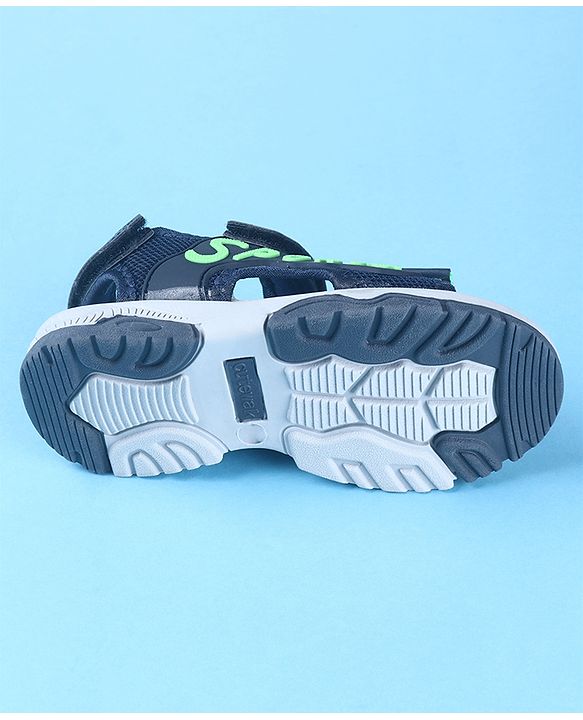 Cute Walk by Babyhug Velcro Closure Sports Printed Sandals - Grey