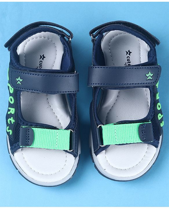 Cute Walk by Babyhug Velcro Closure Sports Printed Sandals - Grey