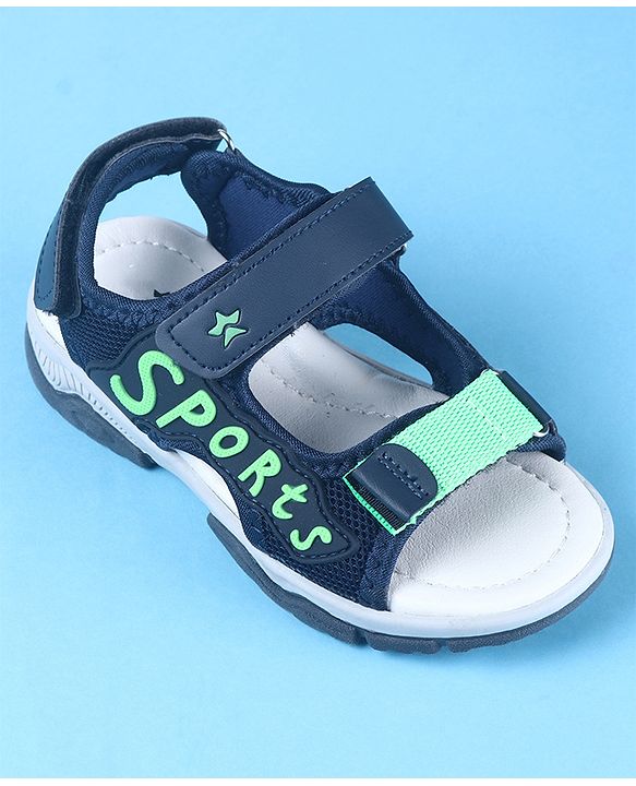 Cute Walk by Babyhug Velcro Closure Sports Printed Sandals - Grey