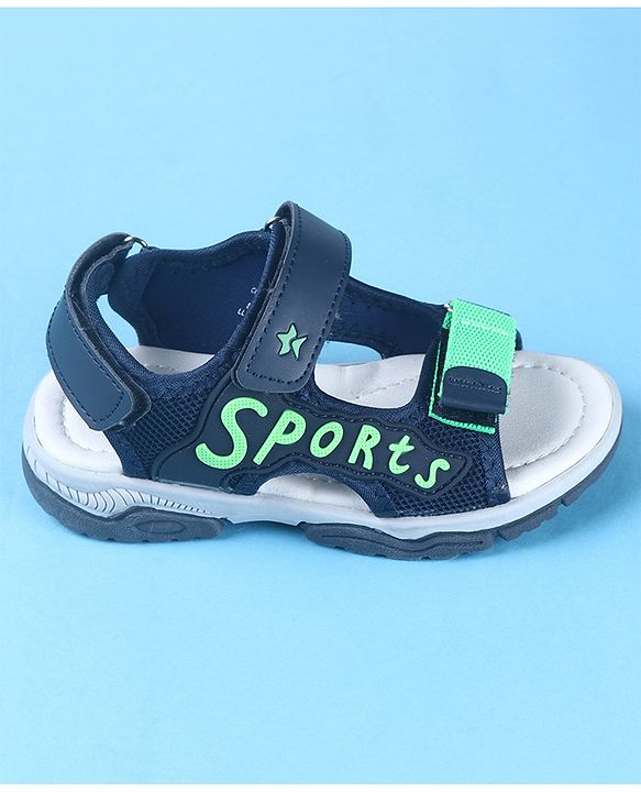 Cute Walk by Babyhug Velcro Closure Sports Printed Sandals - Grey