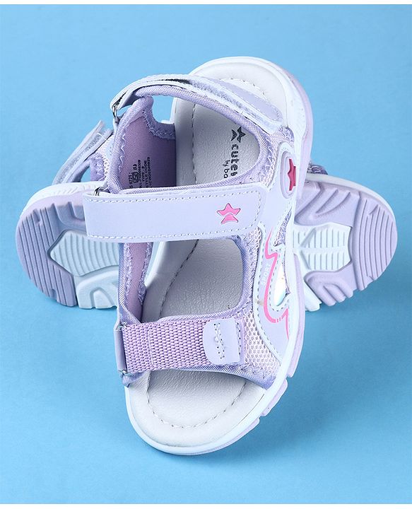 Cute Walk by Babyhug Sandal With Velcro Closure - Purple