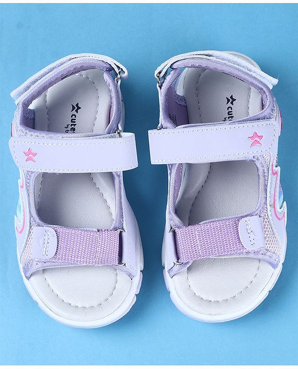Cute Walk by Babyhug Sandal With Velcro Closure - Purple