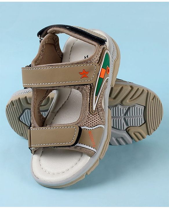 Cute Walk by Babyhug Velcro Closure Sandals - Brown