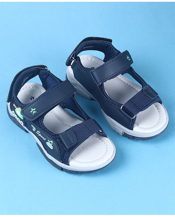 Cute Walk by Babyhug Velcro Closure Sandals with Vehicle Applique - Brown