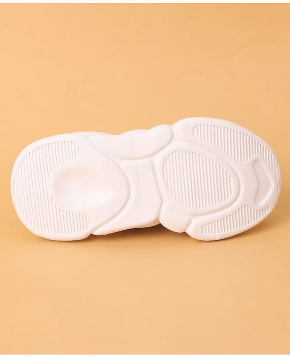 Cute Walk by Babyhug Casual Shoes Solid Color With Logo Print  - Black
