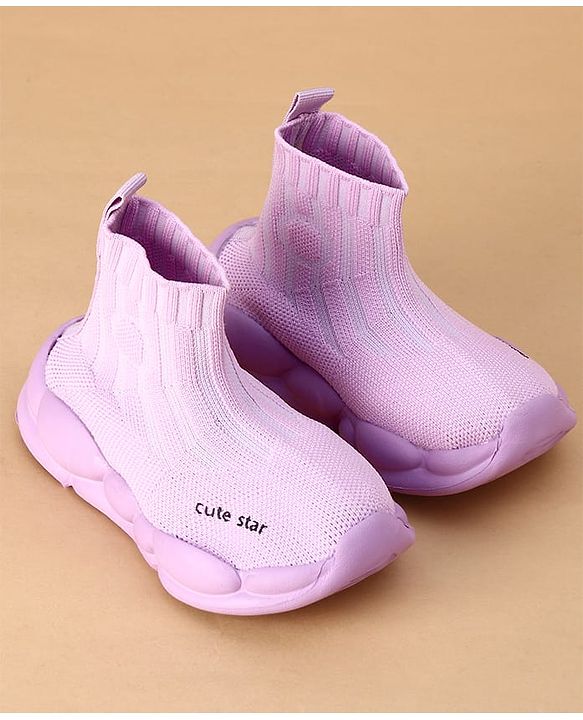 Cute Walk by Babyhug Casual Shoes Solid Color With Logo Print  - Black