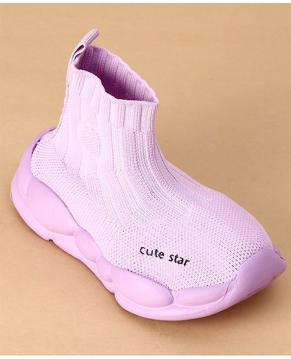 Cute Walk by Babyhug Casual Shoes Solid Color With Logo Print  - Black