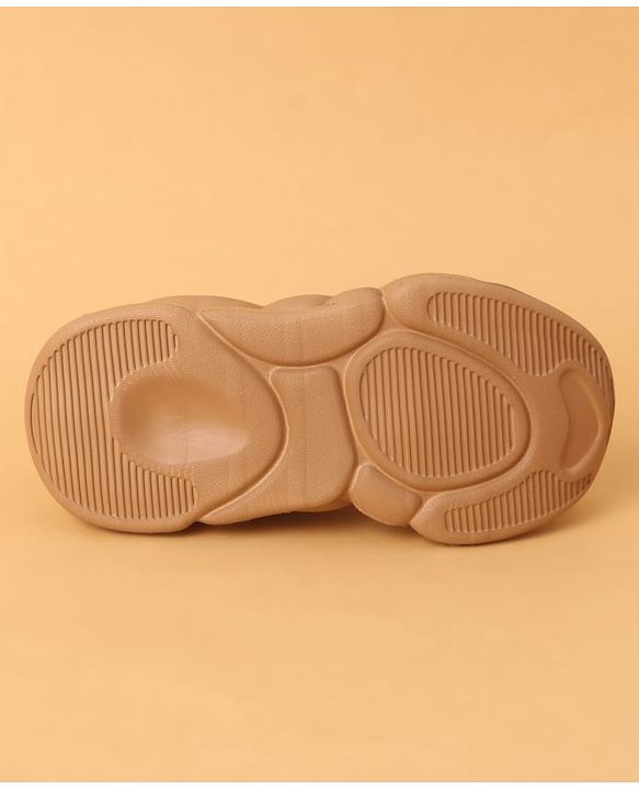 Cute Walk by Babyhug Casual Shoes Solid Color With Logo Print  - Black