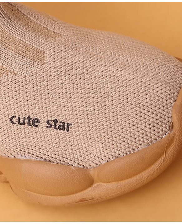 Cute Walk by Babyhug Casual Shoes Solid Color With Logo Print  - Black