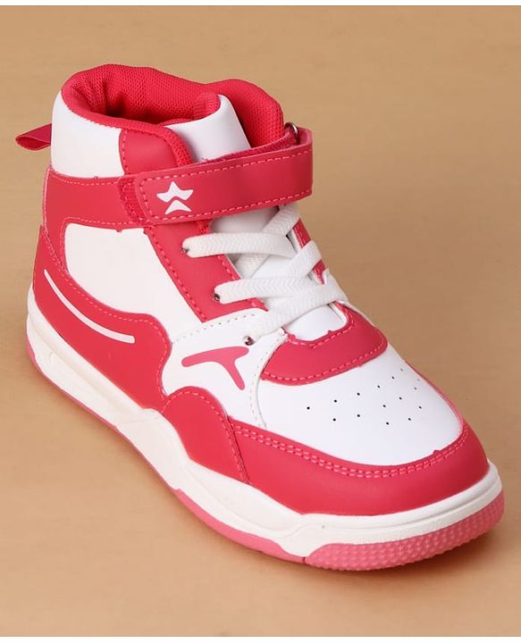 Cute Walk by Babyhug Velcro Closure Casual Shoes - Dark Pink