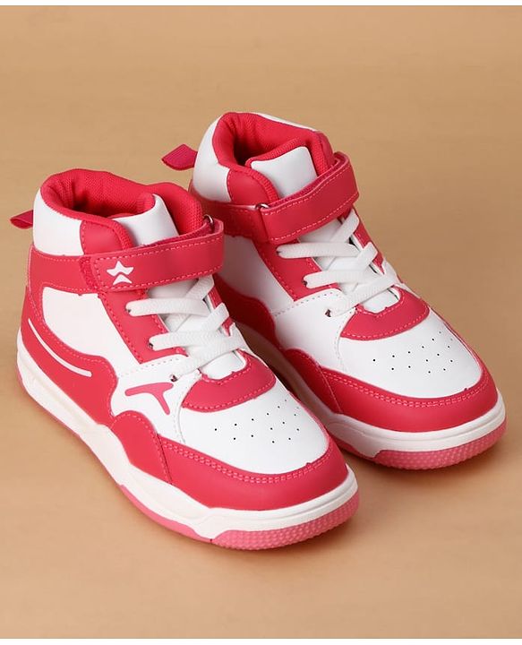 Cute Walk by Babyhug Velcro Closure Casual Shoes - Dark Pink