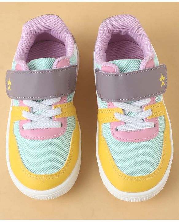 Cute Walk by Babyhug Casual Shoes with Velcro Closure & Lace Detailing - Purple