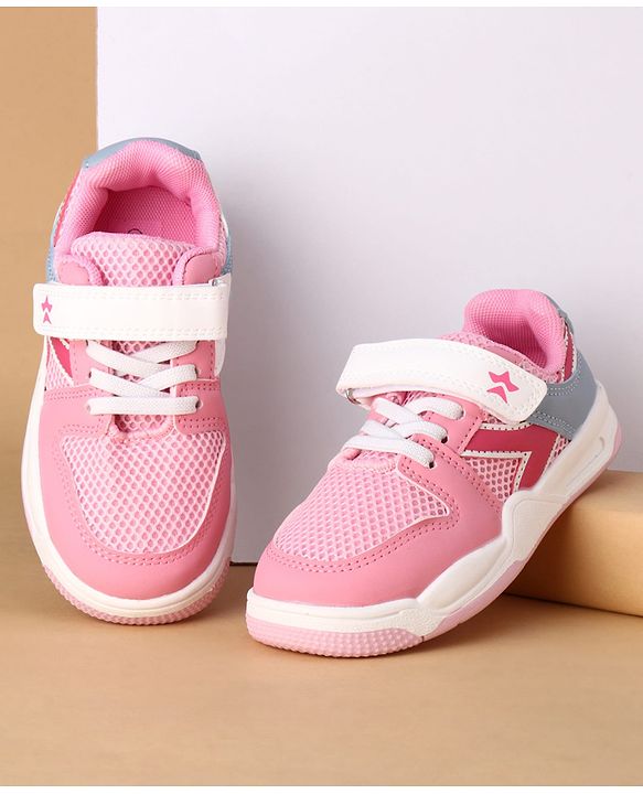 Cute Walk by Babyhug Casual Shoes With Velcro Closure - Pink