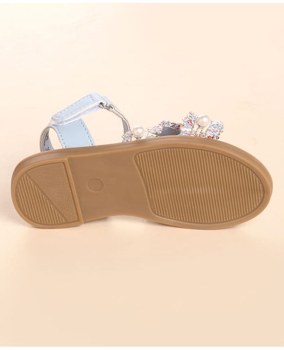 Cute Walk by Babyhug Velcro Closure Sandals With Pearl Detailing - Pink