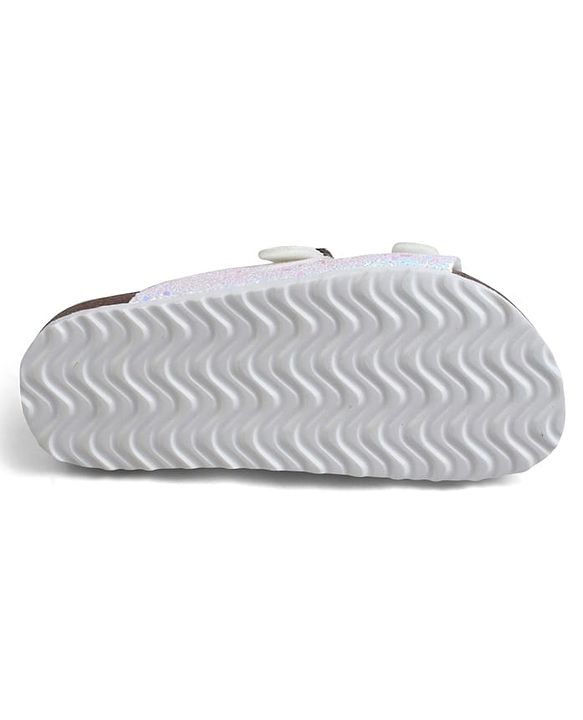 Pine Kids Slip On Sequins Detailing  Party Sandal - White