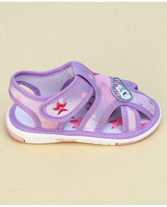 Cute Walk by Babyhug Velcro Closure Sandal With Mesh - Purple