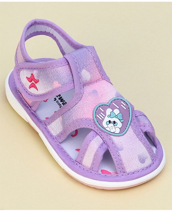 Cute Walk by Babyhug Velcro Closure Sandal With Mesh - Purple