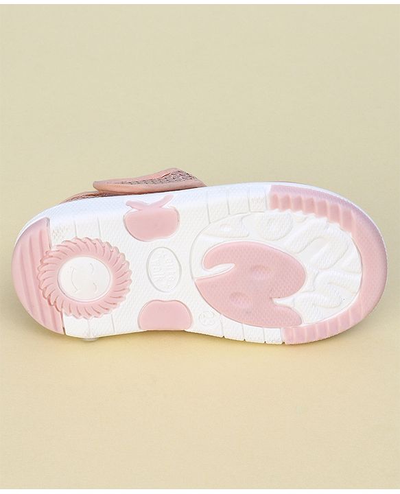 Cute Walk by Babyhug Sandals With Velcro Closure & Sequin Detailing - Purple