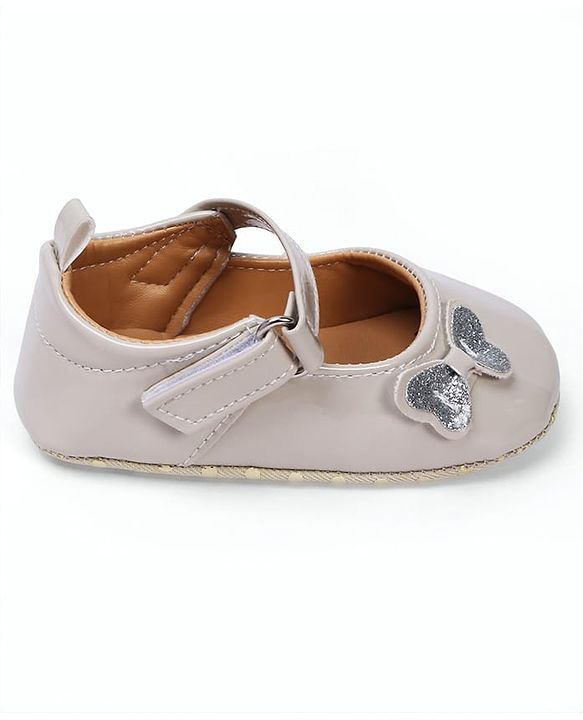 Cute Walk by Babyhug Velcro Closure Booties with Bow Applique - Pink